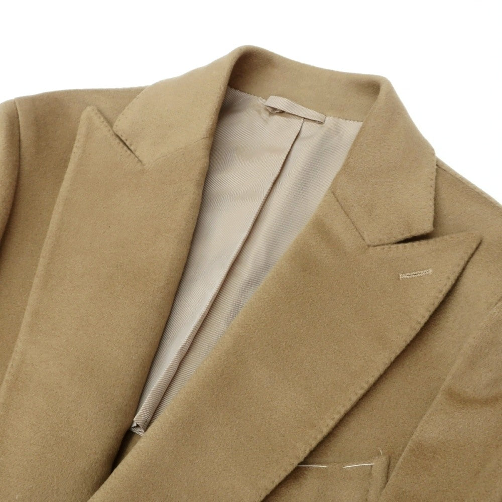 【新品】デペトリロ DE PETRILLO カシミヤ ダブルブレストコート ダークベージュ【サイズ46 Drop 7】【 状態ランクN 】【 メンズ 】