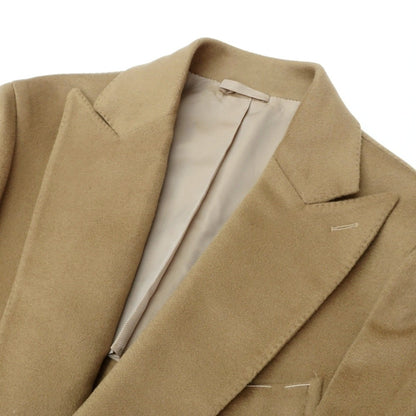 【新品】デペトリロ DE PETRILLO カシミヤ ダブルブレストコート ダークベージュ【サイズ46 Drop 7】【 状態ランクN 】【 メンズ 】