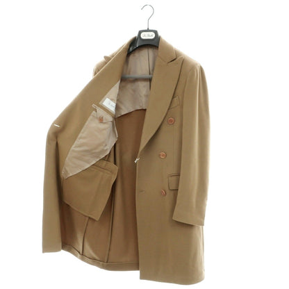 【新品】デペトリロ DE PETRILLO カシミヤ ダブルブレストコート ダークベージュ【サイズ48 Drop 7】【 状態ランクN 】【 メンズ 】