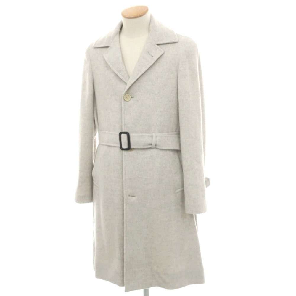 【新品】デペトリロ DE PETRILLO ウールカシミヤ メランジ ベルテッドコート アイスグレー【サイズ44 Drop 7】【 状態ランクN 】【 メンズ 】
