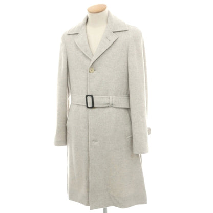 【新品】デペトリロ DE PETRILLO ウールカシミヤ メランジ ベルテッドコート アイスグレー【サイズ44 Drop 7】【 状態ランクN 】【 メンズ 】