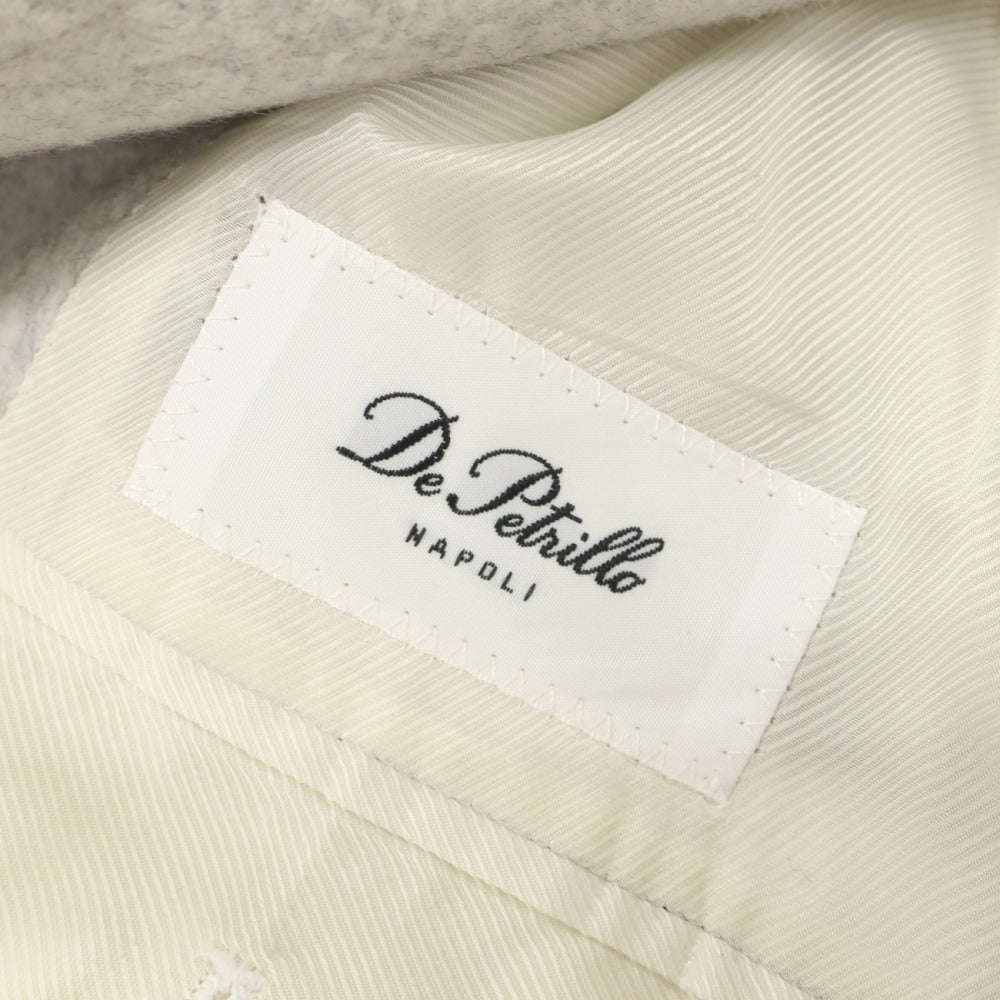 【新品】デペトリロ DE PETRILLO ウールカシミヤ メランジ ベルテッドコート アイスグレー【サイズ48 Drop 7】【 状態ランクN 】【 メンズ 】