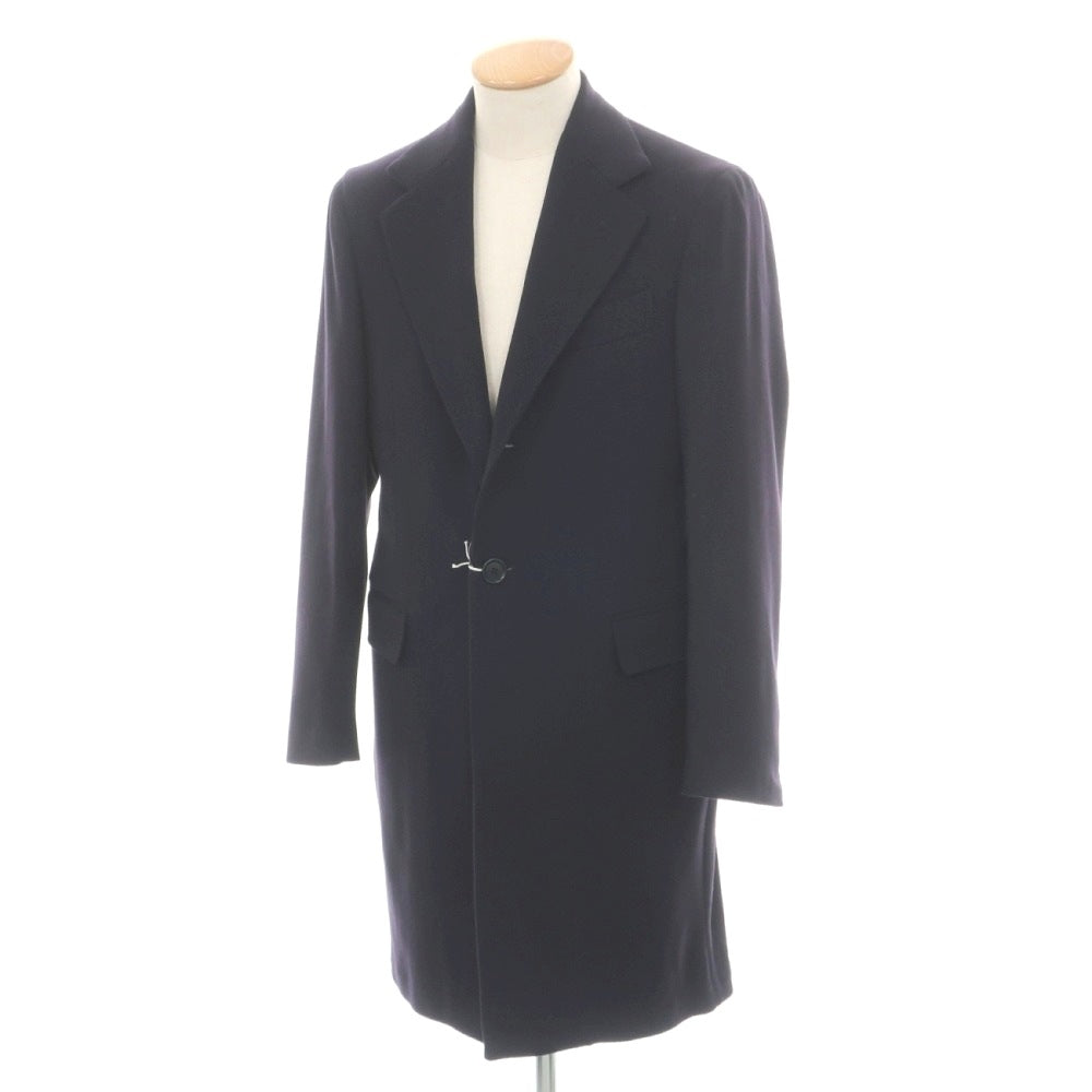 【新品】デペトリロ DE PETRILLO ウールカシミヤ チェスターフィールドコート ダークネイビー【サイズ44 Drop 7】【 状態ランクN 】【 メンズ 】
