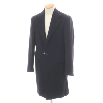 【新品】デペトリロ DE PETRILLO ウールカシミヤ チェスターフィールドコート ダークネイビー【サイズ44 Drop 7】【 状態ランクN 】【 メンズ 】