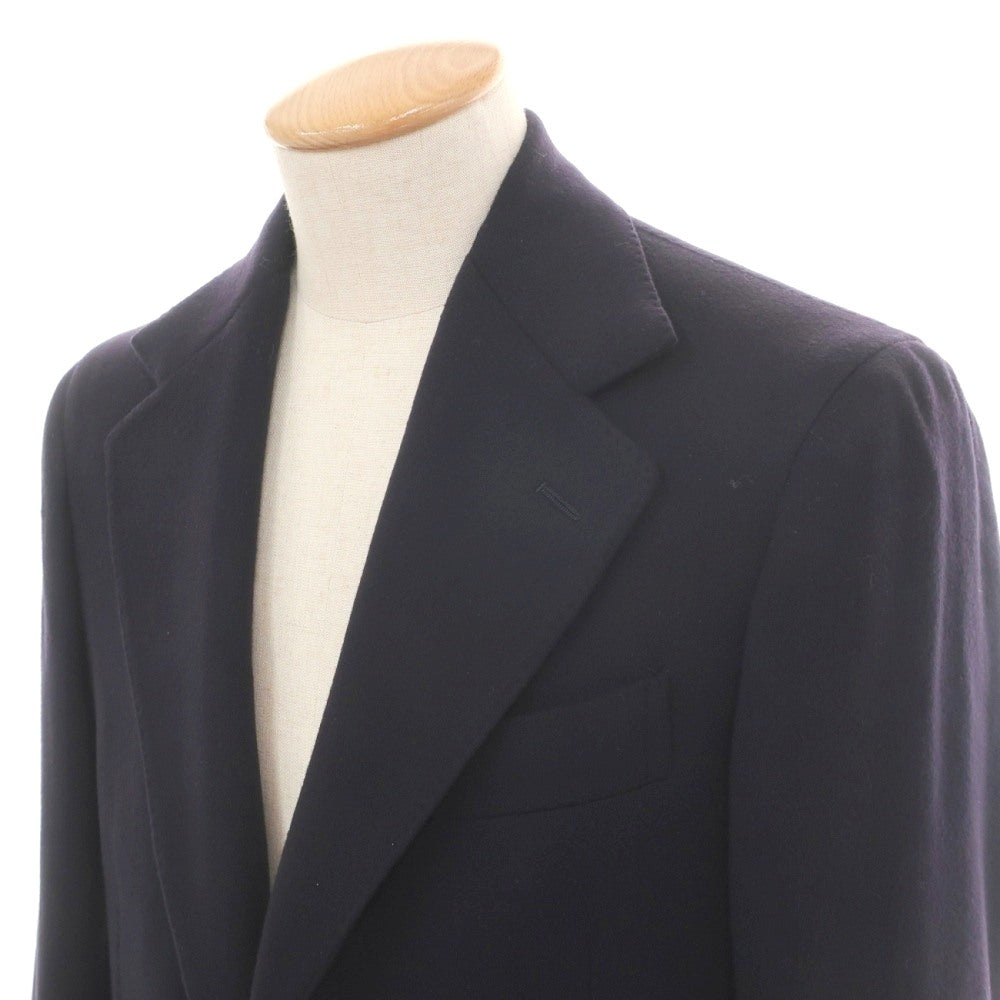【新品】デペトリロ DE PETRILLO ウールカシミヤ チェスターフィールドコート ダークネイビー【サイズ44 Drop 7】【 状態ランクN 】【 メンズ 】