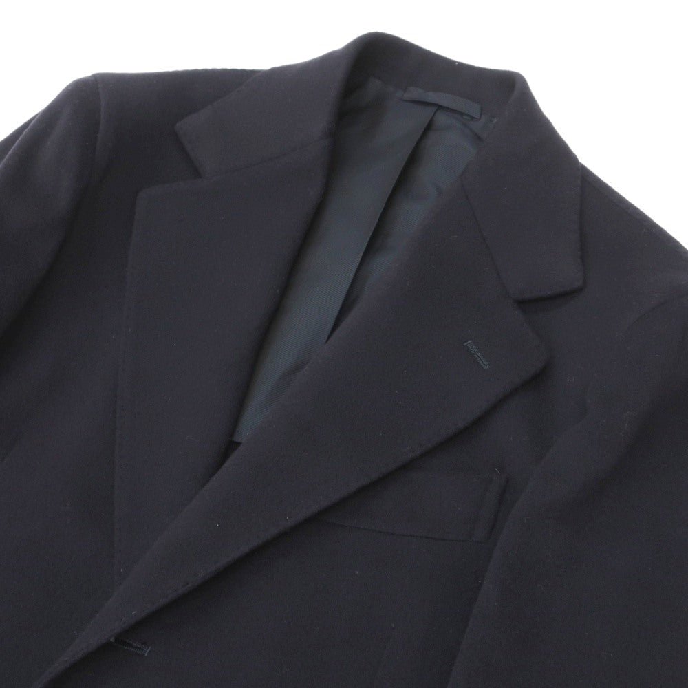 【新品】デペトリロ DE PETRILLO ウールカシミヤ チェスターフィールドコート ダークネイビー【サイズ44 Drop 7】【 状態ランクN 】【 メンズ 】