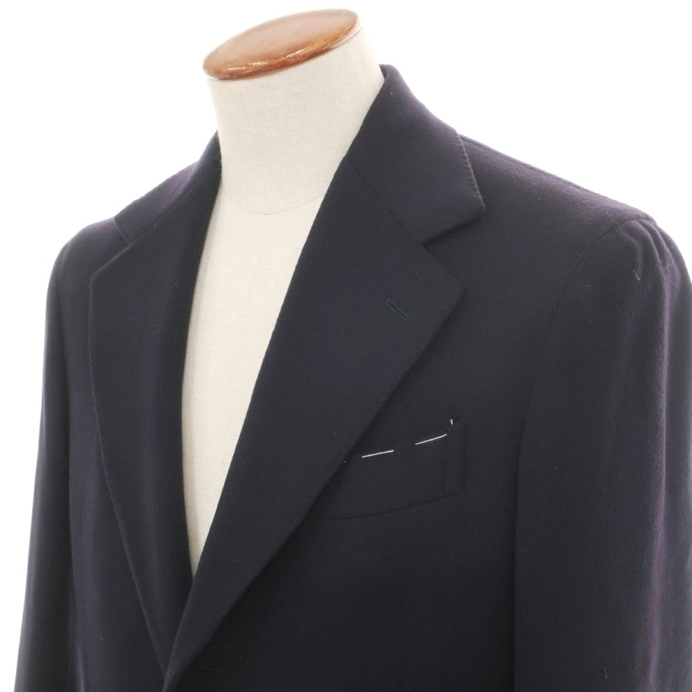 【新品】デペトリロ DE PETRILLO ウールカシミヤ チェスターフィールドコート ダークネイビー【サイズ46 Drop 7】【 状態ランクN 】【 メンズ 】