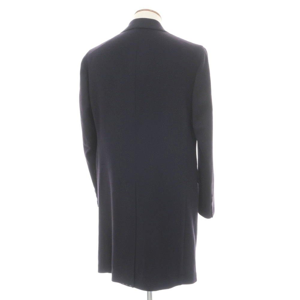 【新品】デペトリロ DE PETRILLO ウールカシミヤ チェスターフィールドコート ダークネイビー【サイズ48 Drop 7】【 状態ランクN 】【 メンズ 】