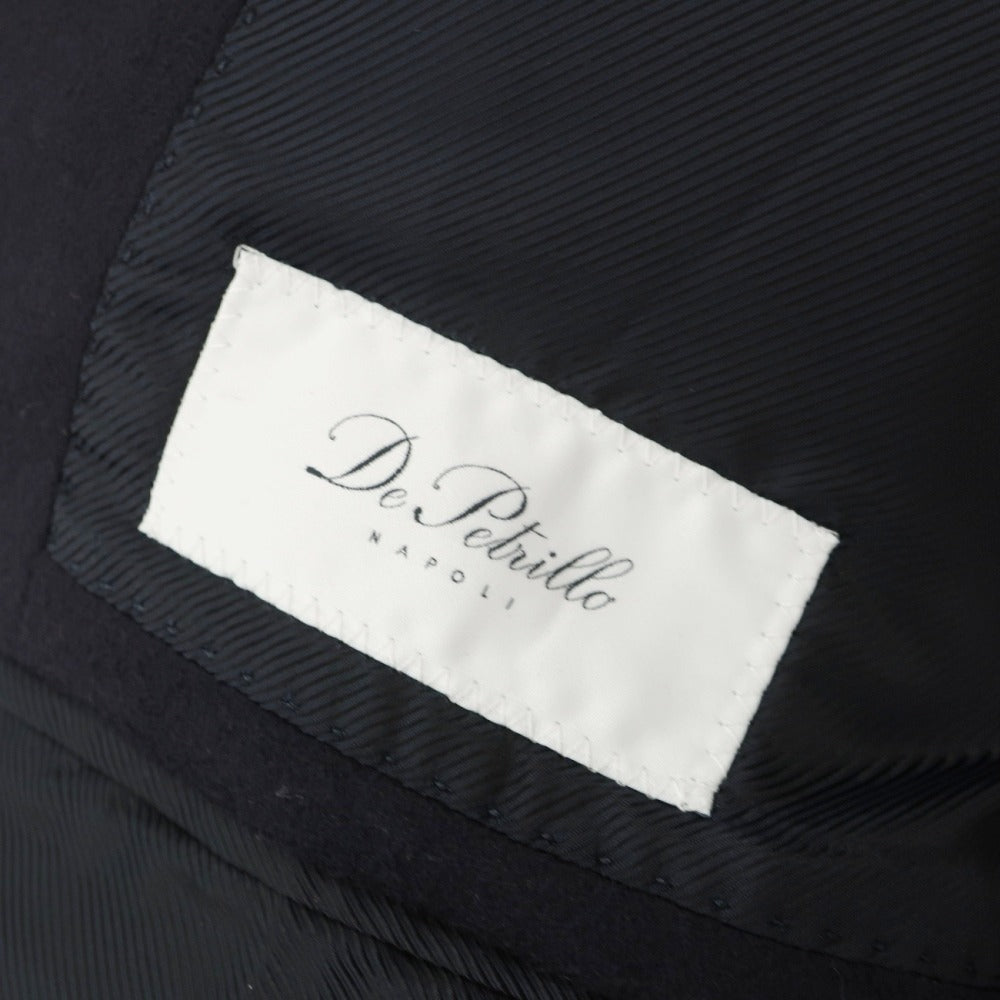 【新品】デペトリロ DE PETRILLO ウールカシミヤ チェスターフィールドコート ダークネイビー【サイズ48 Drop 7】【 状態ランクN 】【 メンズ 】