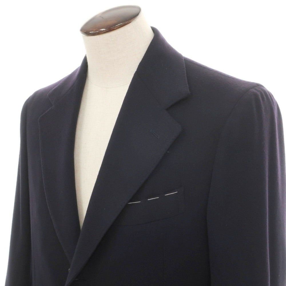 【新品】デペトリロ DE PETRILLO ウールカシミヤ チェスターフィールドコート ダークネイビー【サイズ50 Drop 7】【 状態ランクN 】【 メンズ 】