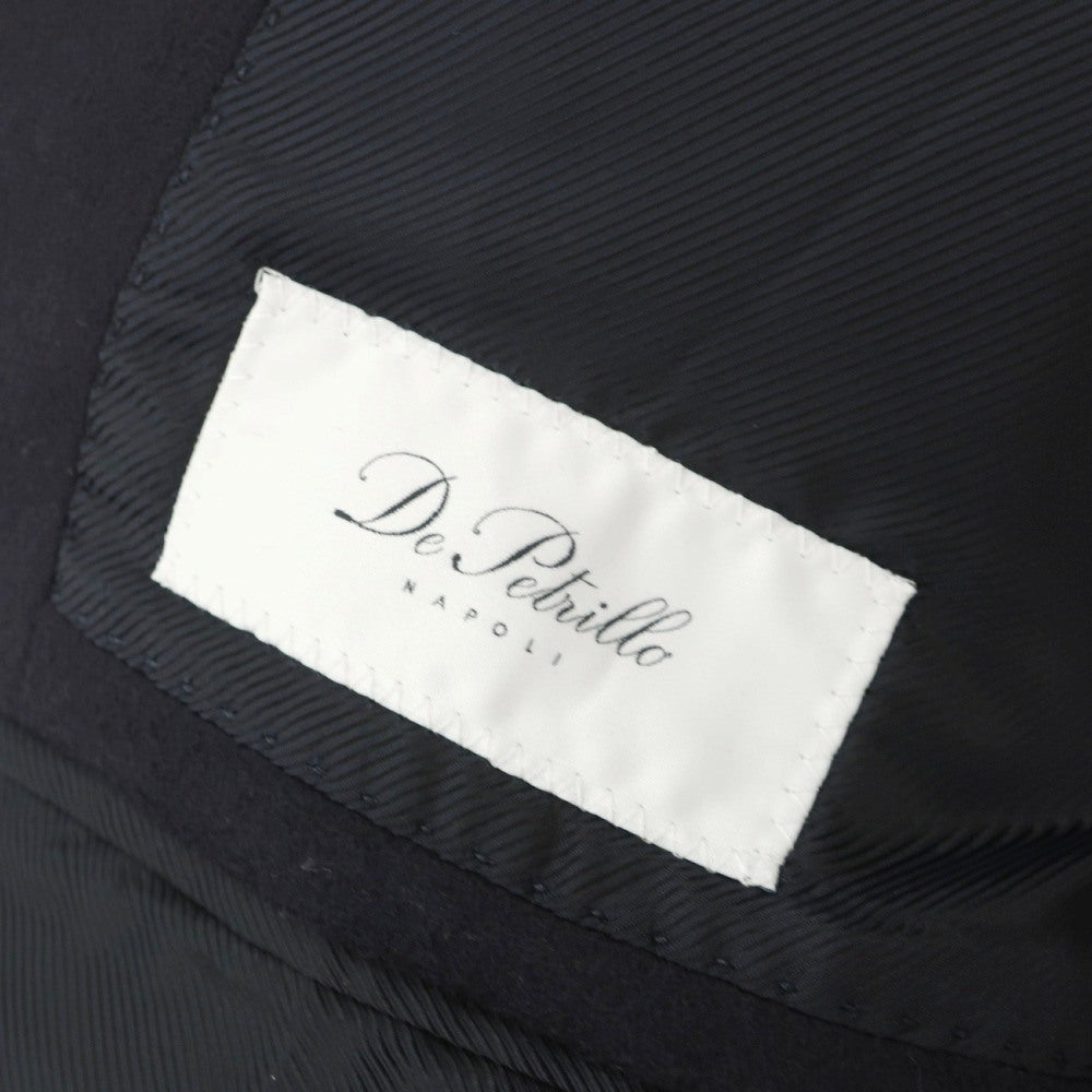 【新品】デペトリロ DE PETRILLO ウールカシミヤ チェスターフィールドコート ダークネイビー【サイズ50 Drop 7】【 状態ランクN 】【 メンズ 】