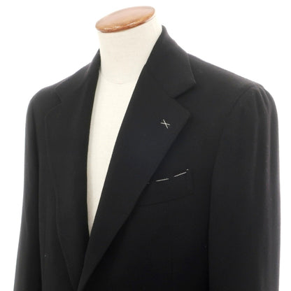 【新品】デペトリロ DE PETRILLO ウールカシミヤ チェスターフィールドコート ブラック【サイズ48 Drop 7】【 状態ランクN 】【 メンズ 】