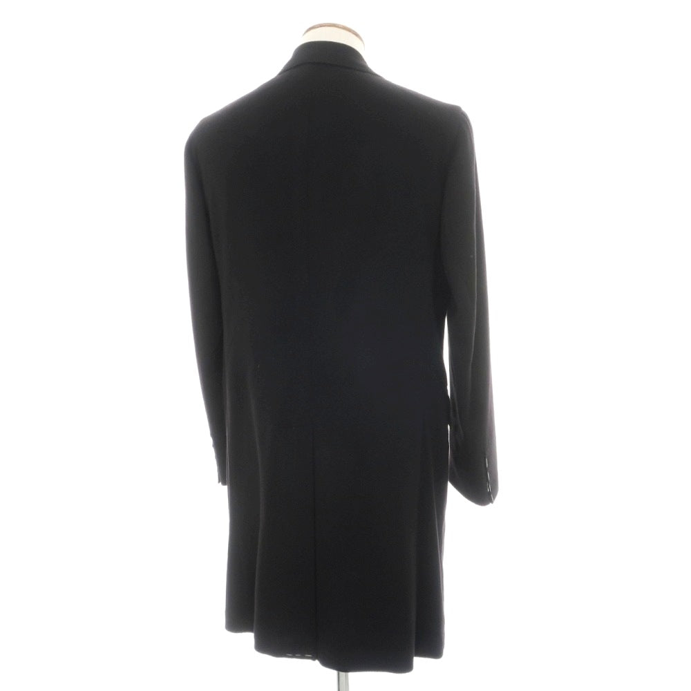【新品】デペトリロ DE PETRILLO ウールカシミヤ チェスターフィールドコート ブラック【サイズ48 Drop 7】【 状態ランクN 】【 メンズ 】
