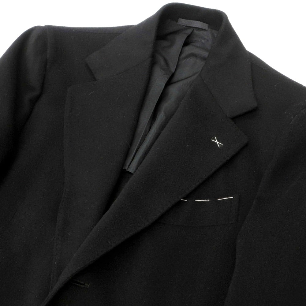 【新品】デペトリロ DE PETRILLO ウールカシミヤ チェスターフィールドコート ブラック【サイズ48 Drop 7】【 状態ランクN 】【 メンズ 】