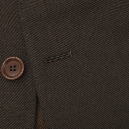 【新品】デペトリロ DE PETRILLO コットンシルク 2つボタンスーツ ダークブラウン【サイズ46 Drop 8】【 状態ランクN 】【 メンズ 】