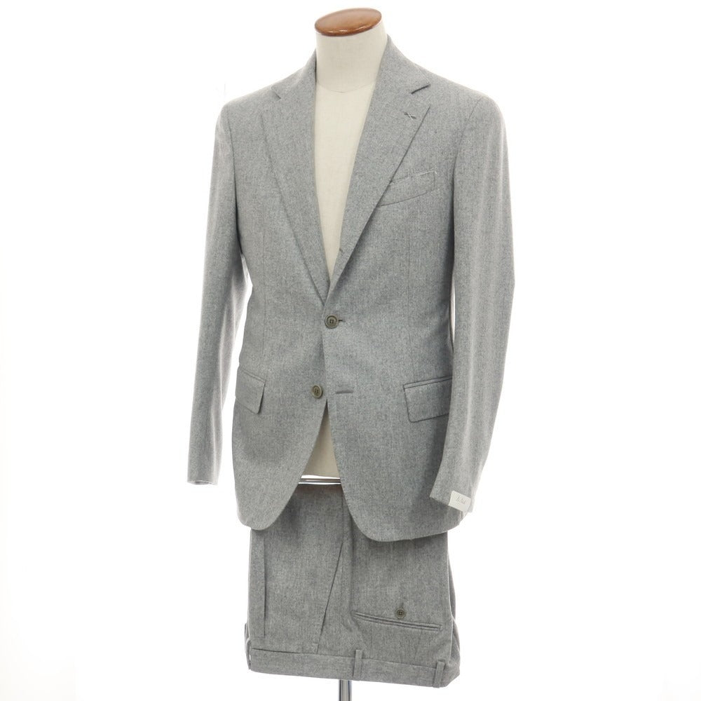 【新品】デペトリロ DE PETRILLO ウール メランジ 3つボタンスーツ ライトグレー【サイズ46 Drop 8】【 状態ランクN 】【 メンズ 】
