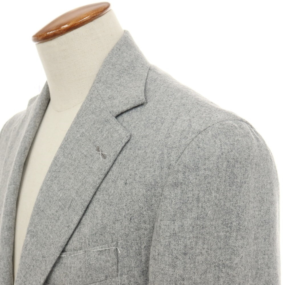 【新品】デペトリロ DE PETRILLO ウール メランジ 3つボタンスーツ ライトグレー【サイズ46 Drop 8】【 状態ランクN 】【 メンズ 】
