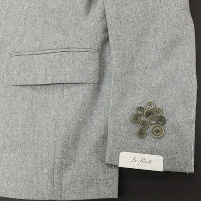 【新品】デペトリロ DE PETRILLO ウール メランジ 3つボタンスーツ ライトグレー【サイズ46 Drop 8】【 状態ランクN 】【 メンズ 】