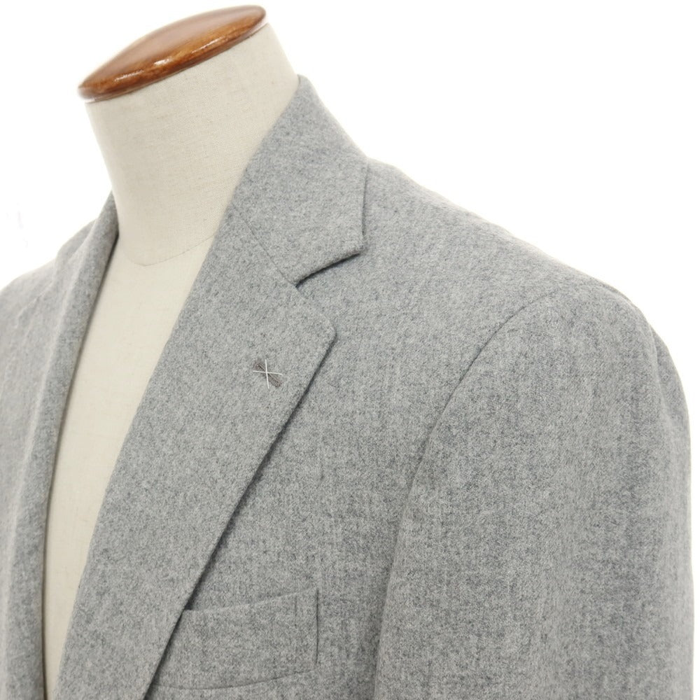 【新品】デペトリロ DE PETRILLO ウール メランジ 3つボタンスーツ ライトグレー【サイズ48 Drop 8】【 状態ランクN 】【 メンズ 】
