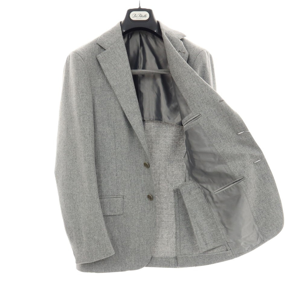 【新品】デペトリロ DE PETRILLO ウール メランジ 3つボタンスーツ ライトグレー【サイズ48 Drop 8】【 状態ランクN 】【 メンズ 】