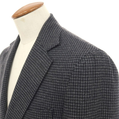 【新品】デペトリロ DE PETRILLO カシミヤ ハウンドトゥース 3B テーラードジャケット グレーxブラック【サイズ48 Drop 8】【 状態ランクN 】【 メンズ 】