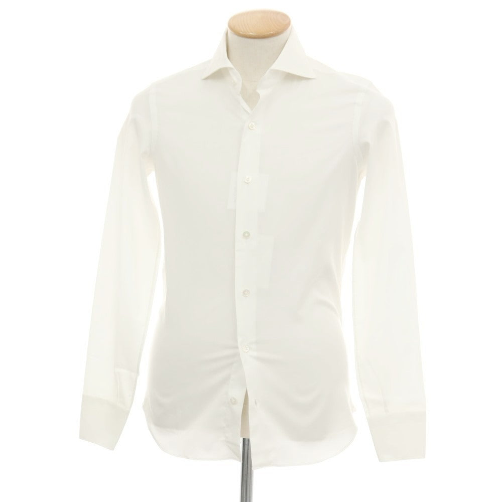 【新品アウトレット】マリアサンタンジェロ Maria Santangelo PARIGI コットン カッタウェイ ドレスシャツ ホワイト【サイズ36】【 状態ランクN- 】【 メンズ 】