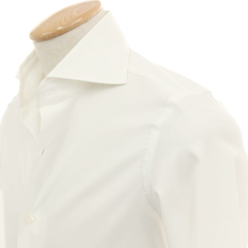 【新品アウトレット】マリアサンタンジェロ Maria Santangelo PARIGI コットン カッタウェイ ドレスシャツ ホワイト【サイズ36】【 状態ランクN- 】【 メンズ 】