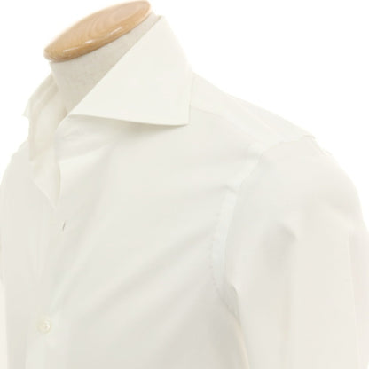 【新品アウトレット】マリアサンタンジェロ Maria Santangelo PARIGI コットン カッタウェイ ドレスシャツ ホワイト【サイズ36】【 状態ランクN- 】【 メンズ 】