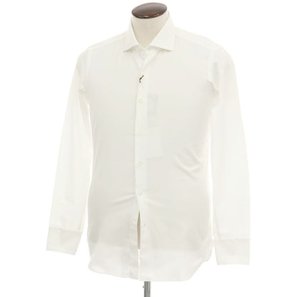 【新品アウトレット】マリアサンタンジェロ Maria Santangelo MARCO コットン ワイドカラー ドレスシャツ ホワイト【サイズ42】【 状態ランクN- 】【 メンズ 】