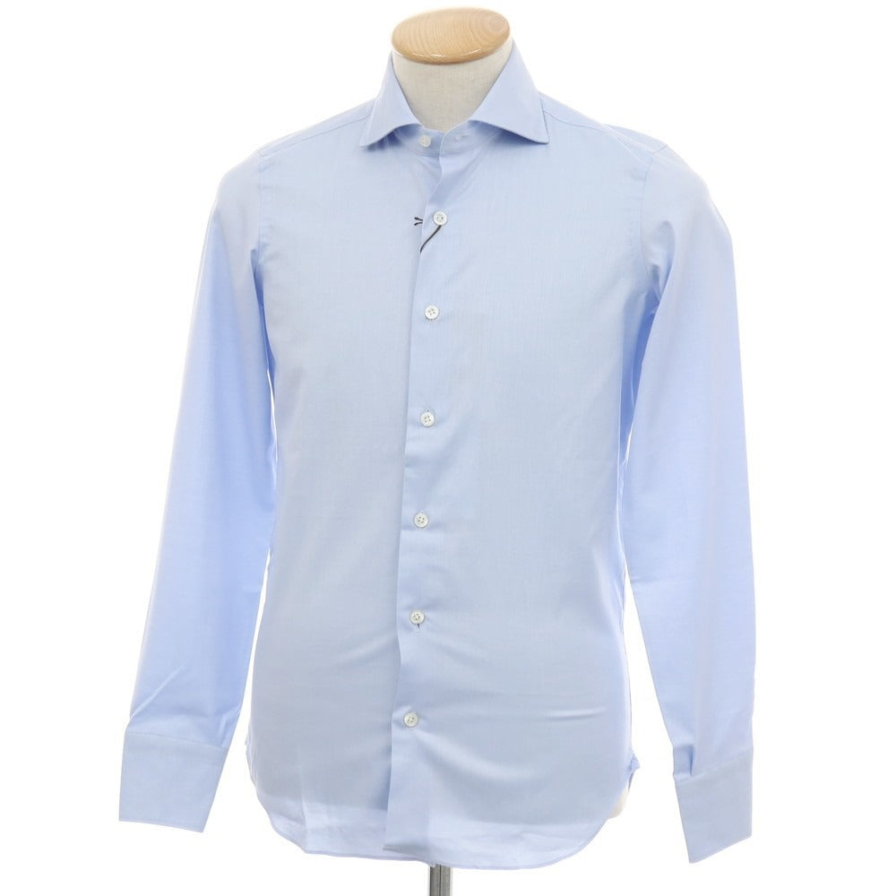 【新品】マリアサンタンジェロ Maria Santangelo MARCO コットン ワイドカラー ドレスシャツ ライトブルー【サイズ36】【 状態ランクN 】【 メンズ 】