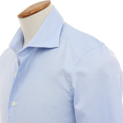 【新品】マリアサンタンジェロ Maria Santangelo コットン ワイドカラー ドレスシャツ ライトブルー【サイズ40】【 状態ランクN 】【 メンズ 】