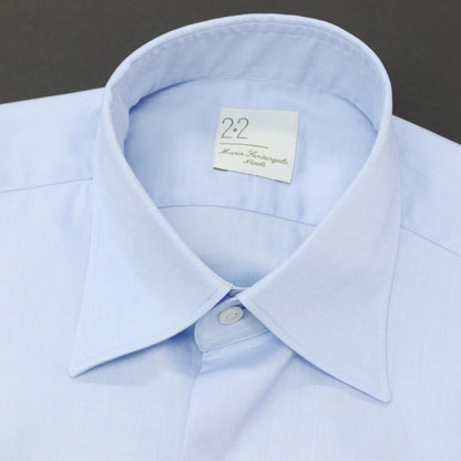 【新品】マリアサンタンジェロ Maria Santangelo MATTEO コットン レギュラーカラー ドレスシャツ ライトブルー【サイズ41】【 状態ランクN 】【 メンズ 】