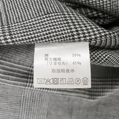 【新品】マリアサンタンジェロ Maria Santangelo ASPEN 起毛コットンリヨセル グレンチェック オープンカラー シャツ ブラックxホワイト【サイズXS】【 状態ランクN 】【 メンズ 】