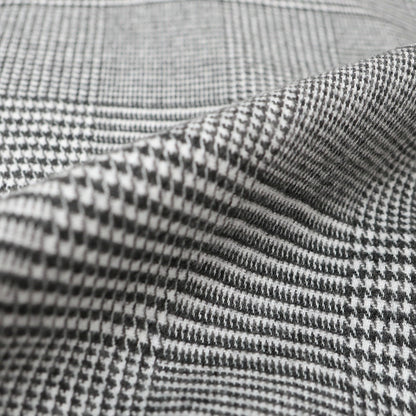 【新品】マリアサンタンジェロ Maria Santangelo ASPEN 起毛コットンリヨセル グレンチェック オープンカラー シャツ ブラックxホワイト【サイズS】【 状態ランクN 】【 メンズ 】