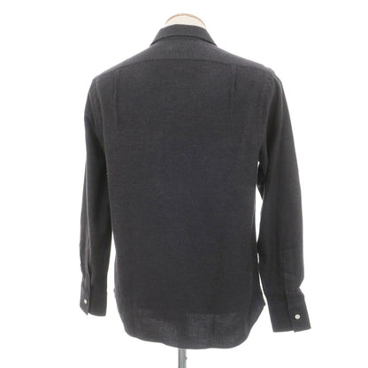 【新品】マリアサンタンジェロ Maria Santangelo ASPEN 両面起毛ツイルコットン オープンカラー シャツ ダークグレー【サイズXS】【 状態ランクN 】【 メンズ 】