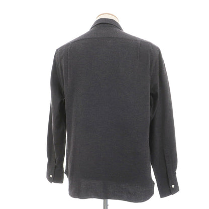 【新品】マリアサンタンジェロ Maria Santangelo ASPEN 両面起毛ツイルコットン オープンカラー シャツ ダークグレー【サイズS】【 状態ランクN 】【 メンズ 】