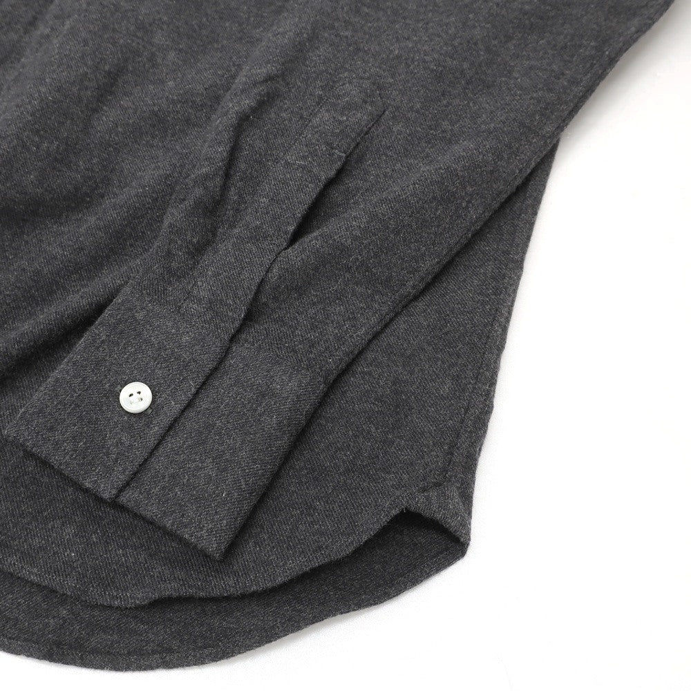 【新品】マリアサンタンジェロ Maria Santangelo ASPEN 両面起毛ツイルコットン オープンカラー シャツ ダークグレー【サイズS】【 状態ランクN 】【 メンズ 】