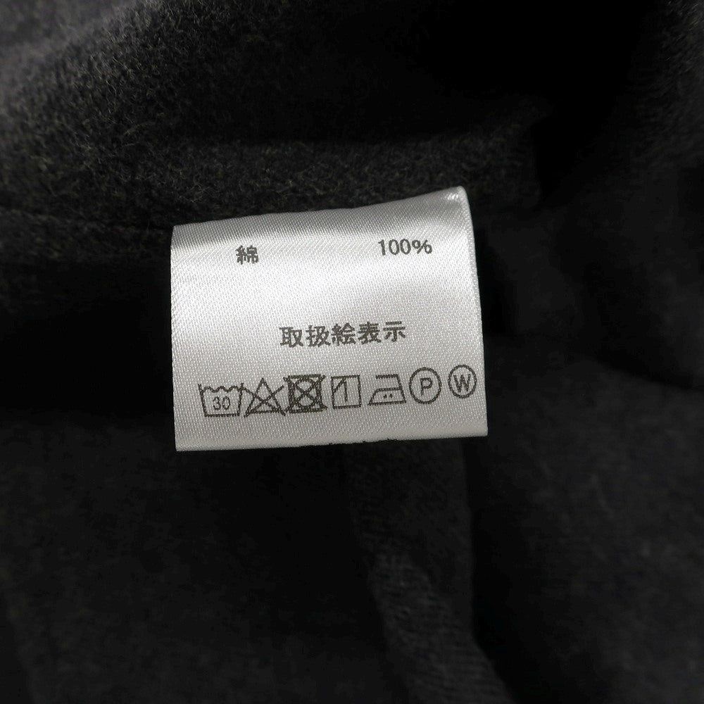 【新品】マリアサンタンジェロ Maria Santangelo ASPEN 両面起毛ツイルコットン オープンカラー シャツ ダークグレー【サイズL】【 状態ランクN 】【 メンズ 】