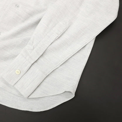 【新品】マリアサンタンジェロ Maria Santangelo ASPEN 両面起毛ツイルコットン オープンカラー カジュアルシャツ ライトグレー【サイズS】【 状態ランクN 】【 メンズ 】