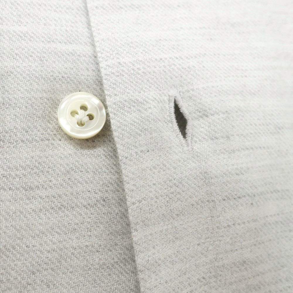 【新品】マリアサンタンジェロ Maria Santangelo ASPEN 両面起毛ツイルコットン オープンカラー カジュアルシャツ ライトグレー【サイズS】【 状態ランクN 】【 メンズ 】