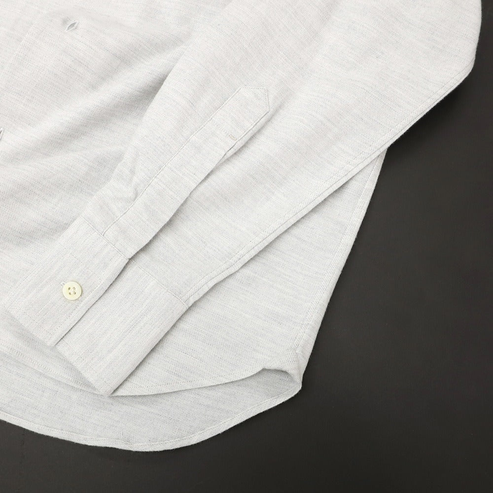 【新品】マリアサンタンジェロ Maria Santangelo ASPEN 両面起毛ツイルコットン オープンカラー カジュアルシャツ ライトグレー【サイズL】【 状態ランクN 】【 メンズ 】