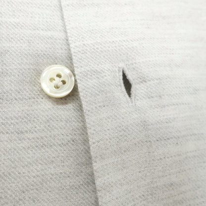 【新品】マリアサンタンジェロ Maria Santangelo ASPEN 両面起毛ツイルコットン オープンカラー カジュアルシャツ ライトグレー【サイズL】【 状態ランクN 】【 メンズ 】