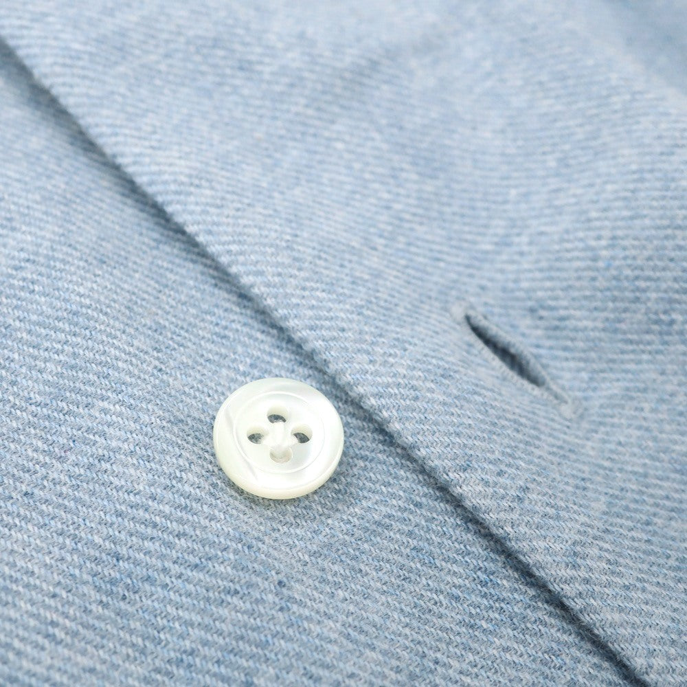 【新品】マリアサンタンジェロ Maria Santangelo ASPEN 両面起毛ツイルコットン オープンカラー カジュアルシャツ サックス【サイズS】【 状態ランクN 】【 メンズ 】