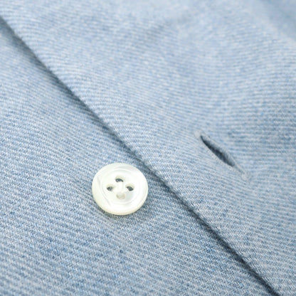 【新品】マリアサンタンジェロ Maria Santangelo ASPEN 両面起毛ツイルコットン オープンカラー カジュアルシャツ サックス【サイズS】【 状態ランクN 】【 メンズ 】