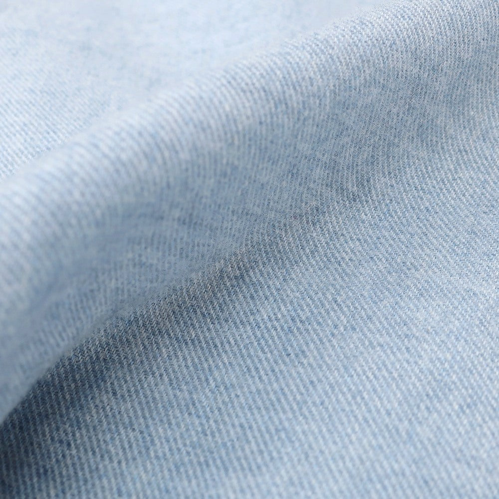 【新品】マリアサンタンジェロ Maria Santangelo ASPEN 両面起毛ツイルコットン オープンカラー カジュアルシャツ サックス【サイズS】【 状態ランクN 】【 メンズ 】