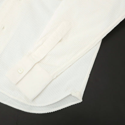 【新品】マリアサンタンジェロ Maria Santangelo ASPEN コットン コーデュロイ オープンカラー カジュアルシャツ オフホワイト【サイズXS】【 状態ランクN 】【 メンズ 】