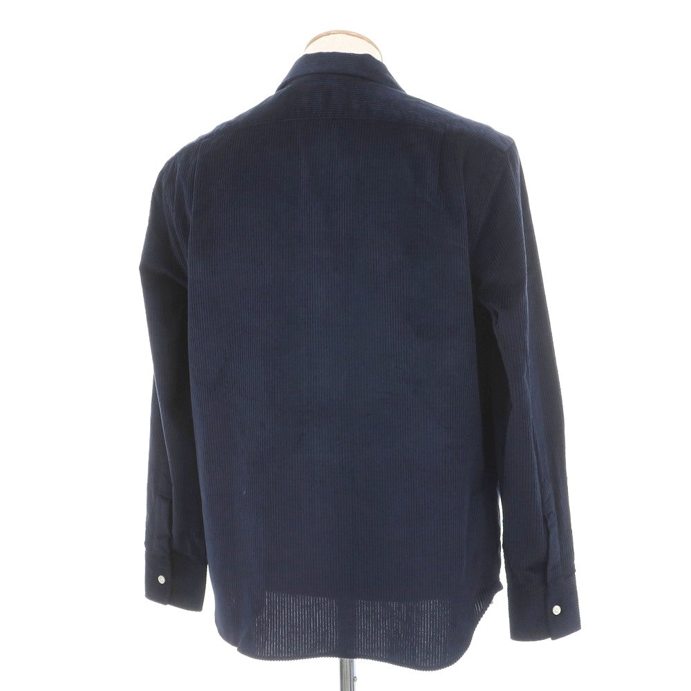 【新品】マリアサンタンジェロ Maria Santangelo ASPEN コットン コーデュロイ オープンカラー カジュアルシャツ ネイビー【サイズS】【 状態ランクN 】【 メンズ 】