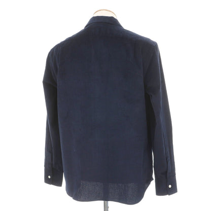 【新品】マリアサンタンジェロ Maria Santangelo ASPEN コットン コーデュロイ オープンカラー カジュアルシャツ ネイビー【サイズS】【 状態ランクN 】【 メンズ 】