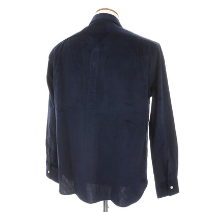 【新品】マリアサンタンジェロ Maria Santangelo ASPEN コットン コーデュロイ オープンカラー カジュアルシャツ ネイビー【サイズM】【 状態ランクN 】【 メンズ 】