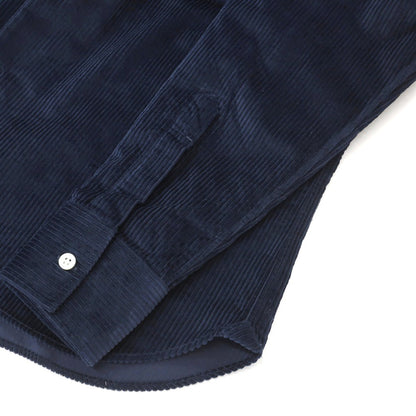 【新品】マリアサンタンジェロ Maria Santangelo ASPEN コットン コーデュロイ オープンカラー カジュアルシャツ ネイビー【サイズM】【 状態ランクN 】【 メンズ 】